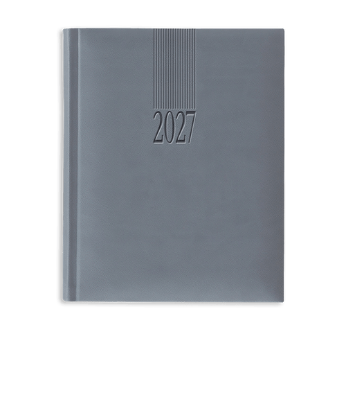 Castelli Debossed Tucson Grande Desk Weekly Planner in Gray