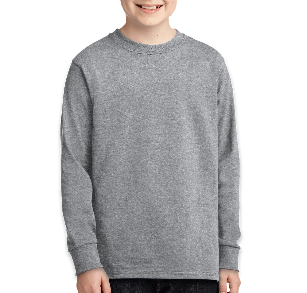 Port & Company Youth Core Cotton Long Sleeve T-shirt-default