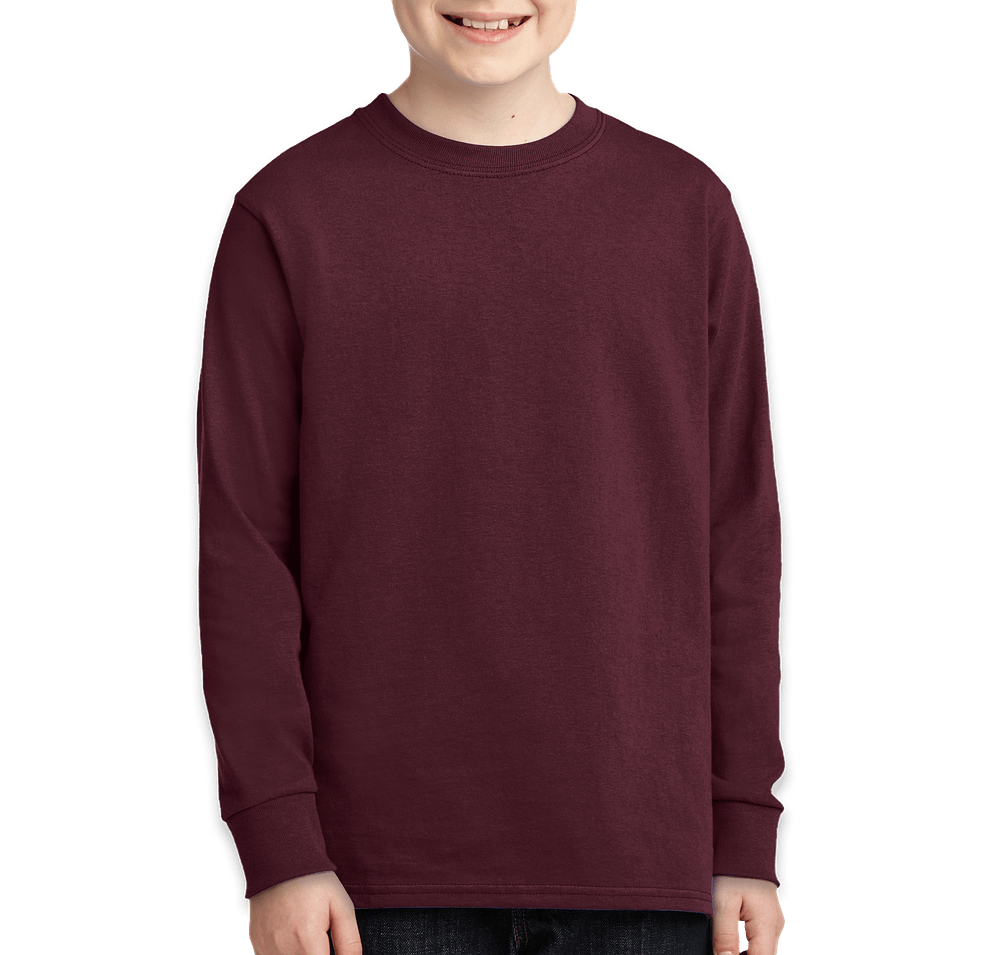 Port & Company Youth Core Cotton Long Sleeve T-shirt-default