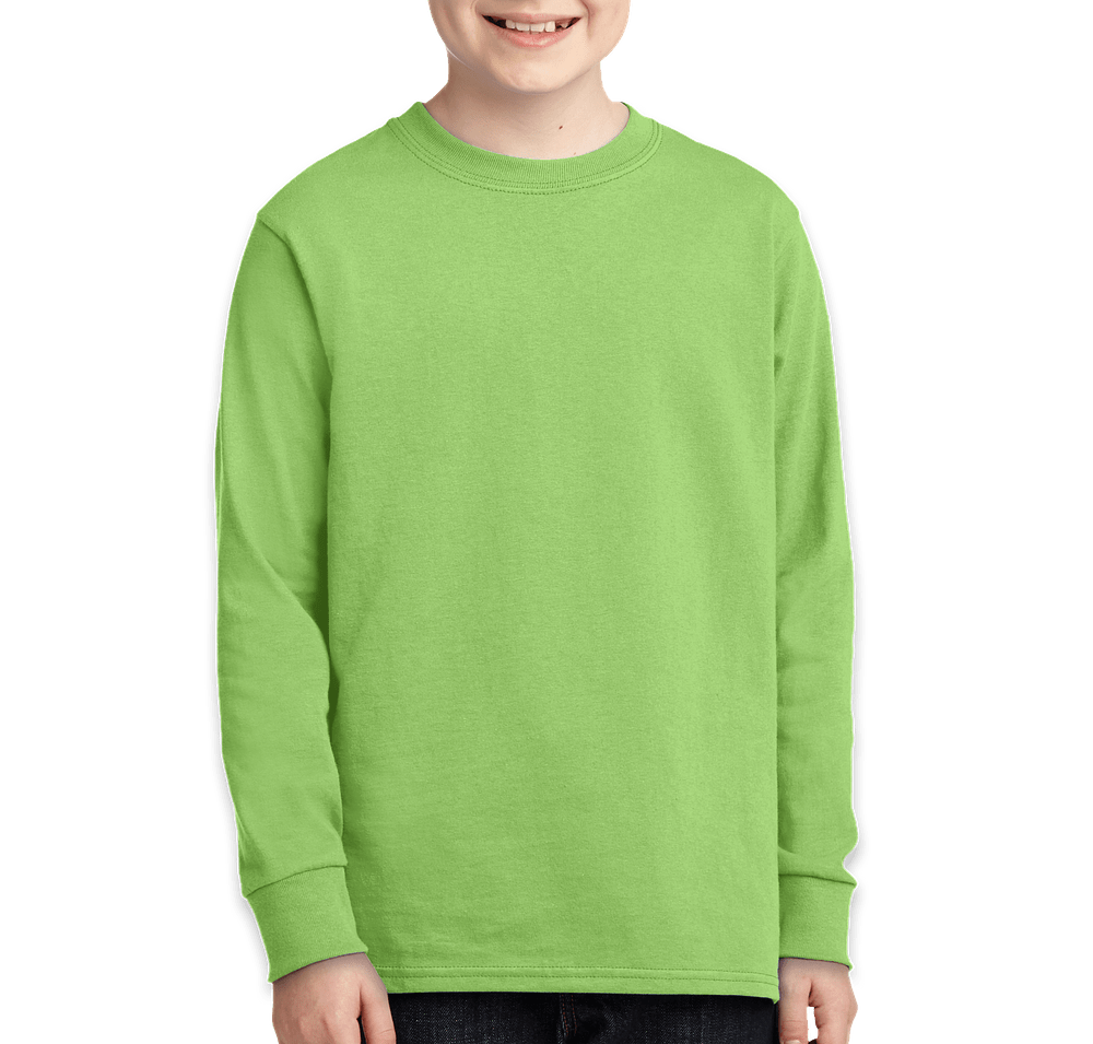 Port & Company Youth Core Cotton Long Sleeve T-shirt-default