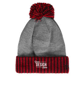 New Era Colorblock Cuff Beanie - Color: Red