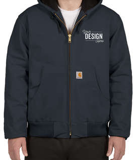 Carhartt Water Repellent Flannel Lined Hooded Jacket - Color: Dark Navy