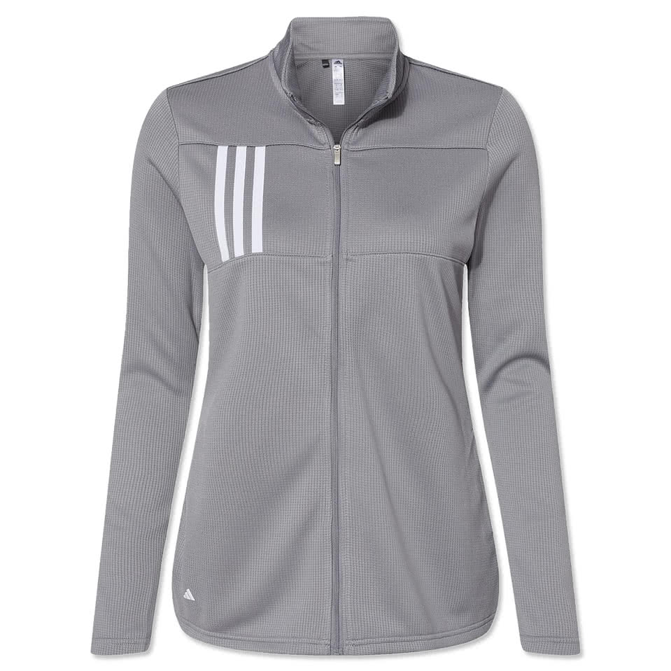 Adidas Women's 3-Stripes Double Knit Performance Full Zip Jacket