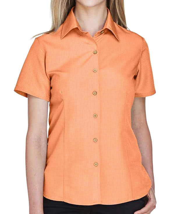 Harriton Women’s Barbados Textured Camp Shirt