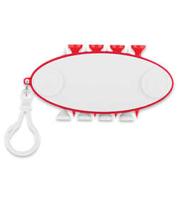 Golf Tee and Marker Tool Set Keychain - Color: Red