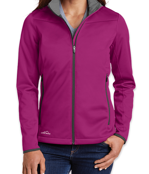 Eddie Bauer Women's Weather Resist Soft Shell Jacket - Embroidered in Very Berry