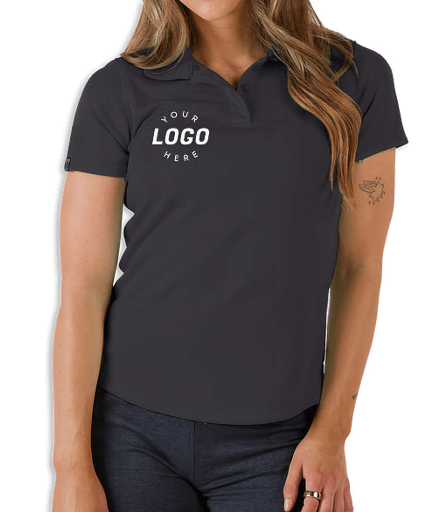 Storm Creek Women's Renewer Recycled Performance Polo - Printed in Charcoal Gray