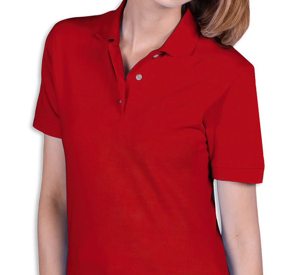 Blue Generation Women's Scotchgard Treated Pique Polo - Printed-default