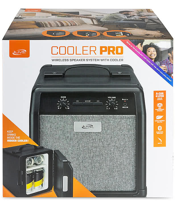 iLive Pro 6 Can Cooler with Wireless Bluetooth Speaker