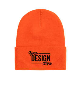 Port & Company Fleece Lined Cuff Beanie - Color: Athletic Orange