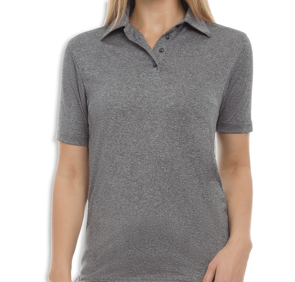 Blue Generation Women's BLU-X-DRI Heathered Performance Polo - Printed-default
