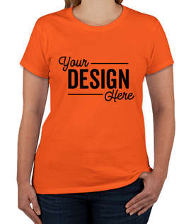 Gildan Women's 100% Cotton T-shirt - Color: Orange
