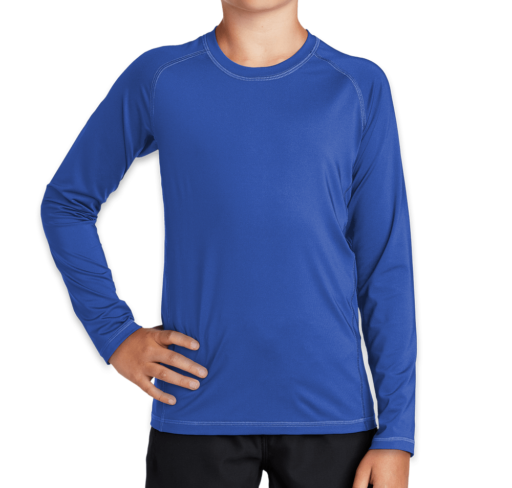Sport-Tek Youth Long Sleeve Rash Guard Shirt-default