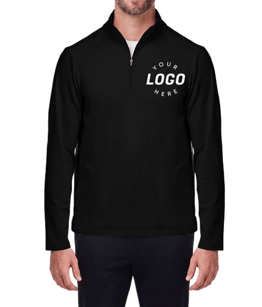 Devon & Jones Raleigh Stretch Quarter Zip Performance Shirt in Black