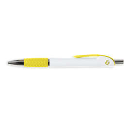 Souvenir Image Grip Pen (black ink) - Color: White / Yellow
