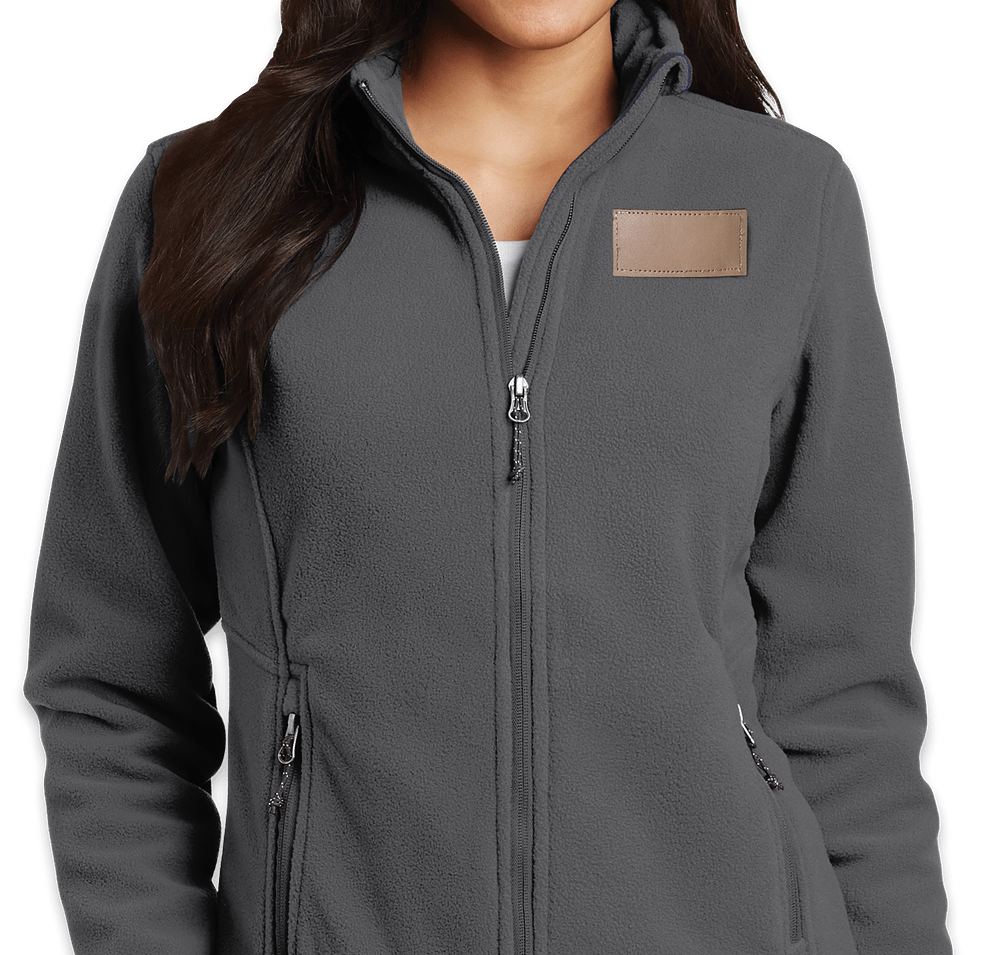 Port Authority Women's Value Fleece Jacket - Faux Leather Patch-default