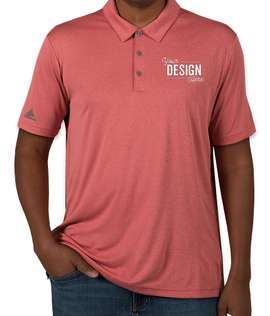 Adidas Heather Performance Polo - Color: Power Red Heather