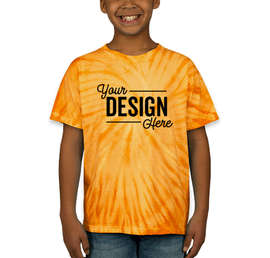 Dyenomite Youth 100% Cotton Tonal Tie-Dye T-shirt - Color: Gold