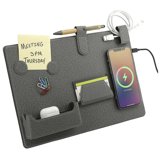 MagClick Fast Wireless Charging Desk Organizer