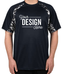 Badger Digital Camo Contrast Performance Shirt - Color: Navy