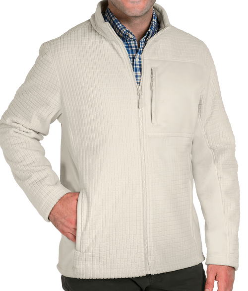 Charles River Terrain Textured Fleece Jacket in Shell