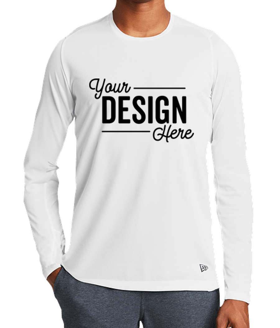 New Era Series Long Sleeve Performance Shirt in White