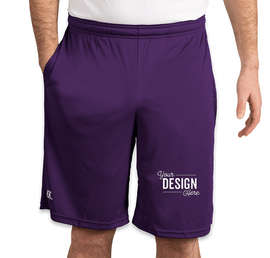 Russell Athletic Essential Performance Shorts with Pockets - Color: Purple