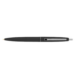 Clic Silver Trim Ballpoint Pen (blue ink) - Color: Black