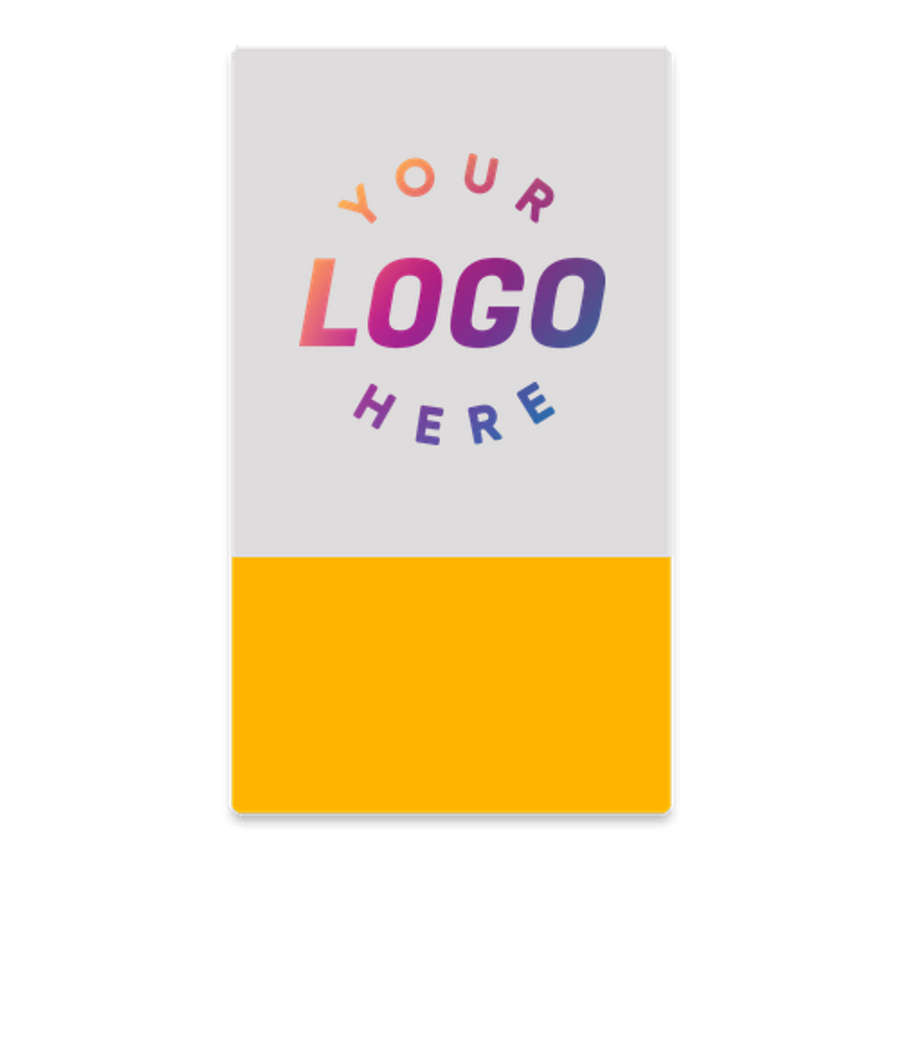 2" x 3.5" Vertical Clear Plastic Business Cards in Clear / Athletic Gold