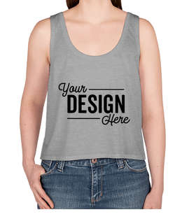 Bella + Canvas Women's Flowy Crop Tank - Color: Athletic Heather