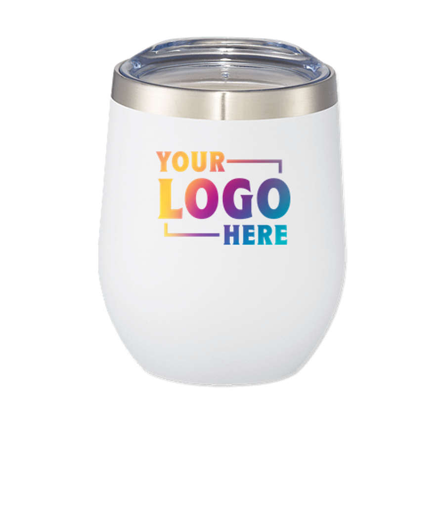 12 oz. Corzo Stainless Steel Insulated Tumbler in White