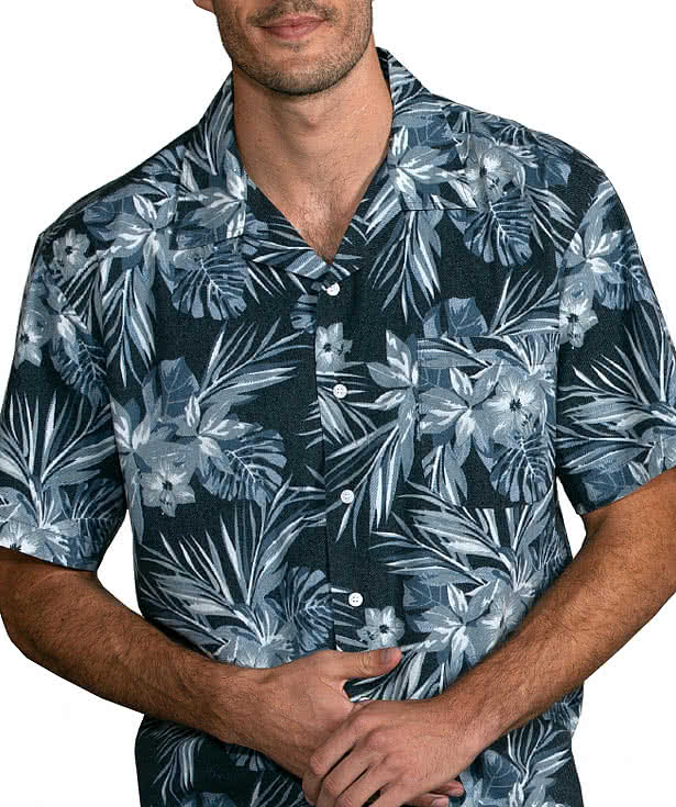 Blue Generation Indigo Breeze Poplin Short Sleeve Camp Shirt