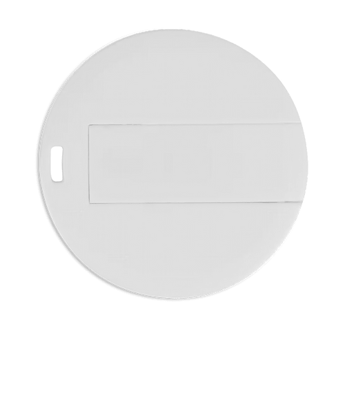 Full Color Round Laguna USB Flash Drive 8GB in White