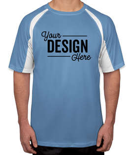 Badger B-Dry Contrast Performance Shirt - Color: Columbia Blue / White