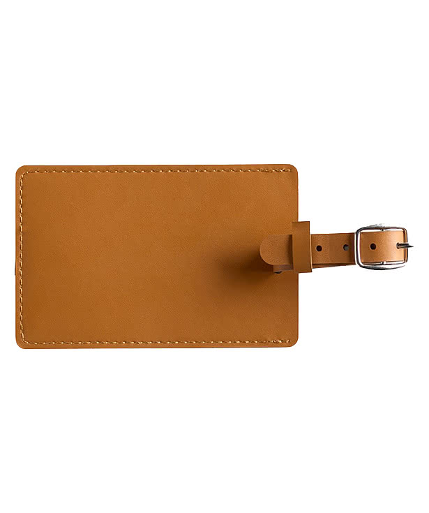 Debossed Pineapple Leather Luggage Tag