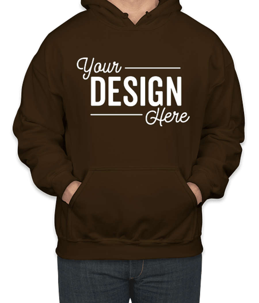 Gildan Midweight 50/50 Pullover Hoodie in Dark Chocolate