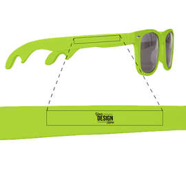 Malibu Bottle Opener Sunglasses - Color: Lime Green