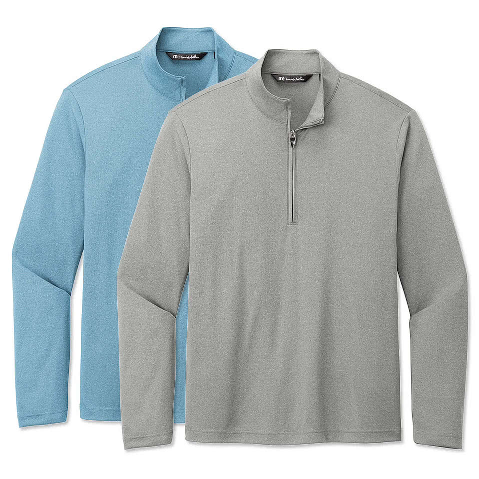 TravisMathew Coto Performance Quarter Zip Shirt - Printed
