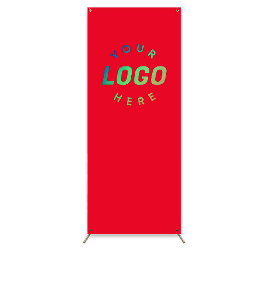 Full Color 30.5" x 74" Stand Up Banner in Red
