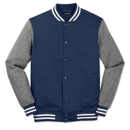 Sport-Tek Letterman Fleece Jacket custom embroidered