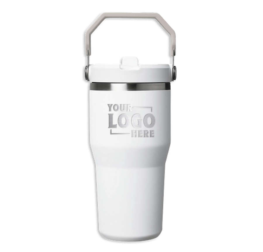 Stanley Laser Engraved 20 oz. IceFlow Flip Straw Tumbler in Frost