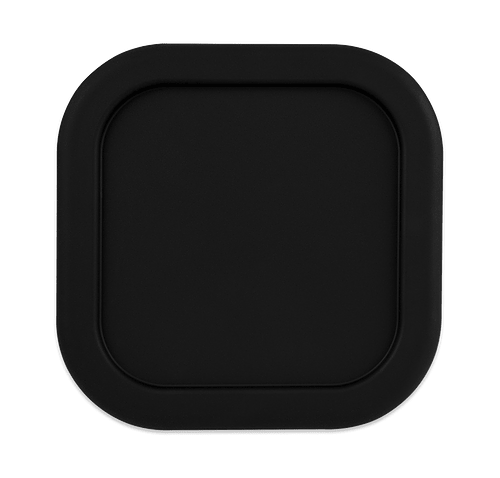 Square Silicone Food Container in BLACK