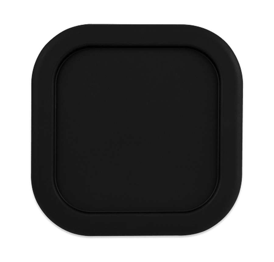 Square Silicone Food Container in BLACK