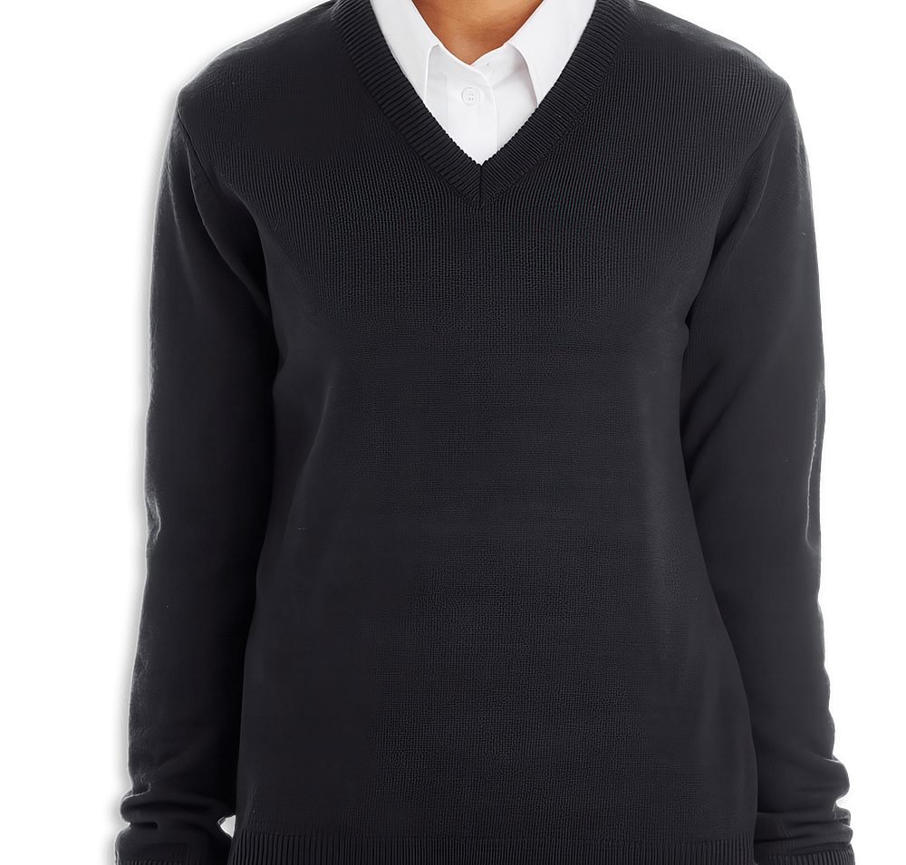 Harriton Women's Pilbloc Jersey Knit V-Neck Sweater - Printed-default