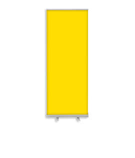 Full Color 31.5" x 83.5" Economy Retractable Banner Kit - Color: Yellow