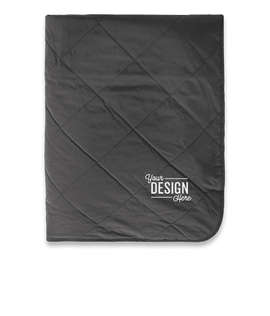 Eddie Bauer Quilted Insulated Fleece Blanket - Color: Grey Steel