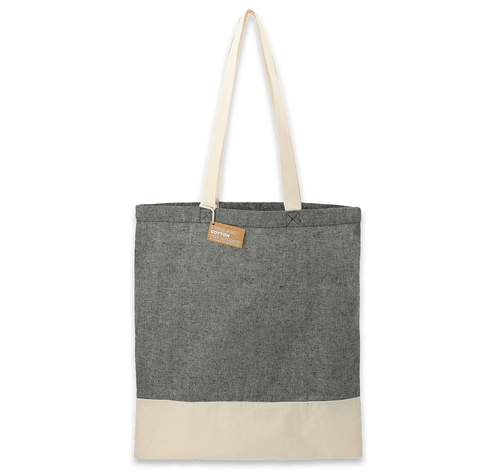Medium Recycled Cotton Colorblock Convention Tote Bag-default