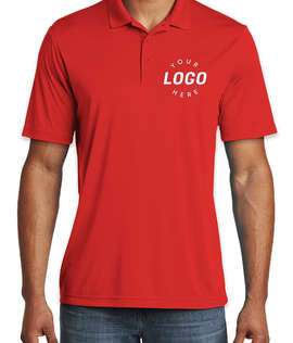 Sport-Tek Competitor Performance Polo - Screen Printed - Color: True Red