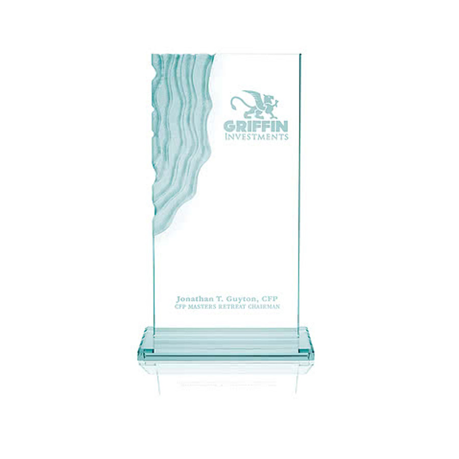 Full Color Jade Sculpted Waterfall Award in Jade