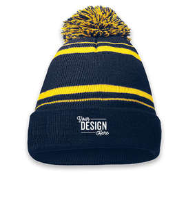 Holloway Homecoming Pom Pom Beanie - Color: Navy / Light Gold
